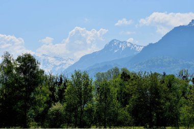 Lihtenştayn, Vaduz 'da Alpenpanorama 23.4.2020