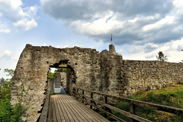 Alte Burgruine Schellenberg Liechtenstein 2020 — Stockfoto