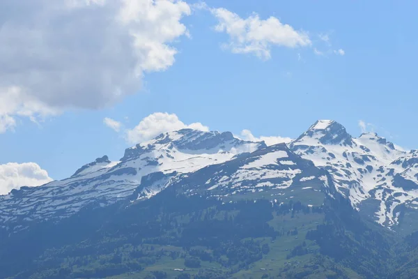 Blick Auf Die Schweizer Berge Bei Schoenem Wetter — Fotografia de Stock