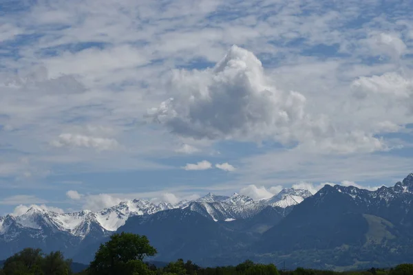 Uimitor Panoramă Alpină Vedere Munții Elvețieni — Fotografie, imagine de stoc