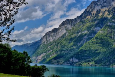 İsviçre 'de Walensee' de harika bir gün 22.5.2020