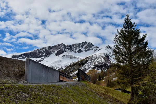 Met Sneeuw Bedekte Bergtoppen Malbun Liechtenstein 2020 — Stockfoto