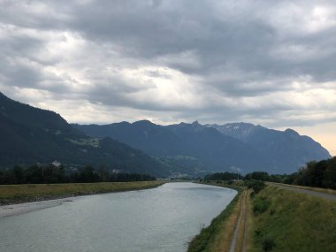 2019 yazında Lihtenştayn 'daki Ren Nehri' nde