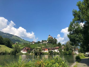 Werdenberg, İsviçre 'de yaz mevsiminde 17.7.2019