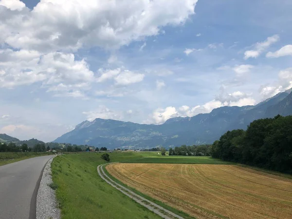 Liechtenstein Fascinante Panorama Montañoso Verano 2019 — Foto de Stock