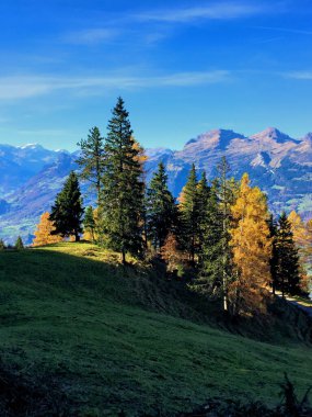 Lihtenştayn 1.11.2016 'da güzel bir dağ manzarası