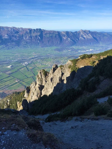 Tres Hermanas Senderismo Las Montañas Liechtenstein 2016 — Foto de Stock