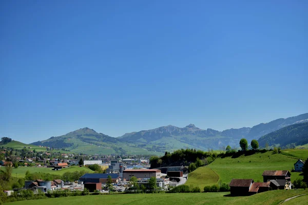 Pohled Panorama Appenzellu Švýcarsku 2020 — Stock fotografie