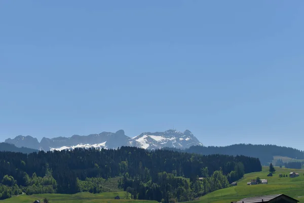 Zapierająca Dech Piersiach Panorama Górska Appenzell Szwajcarii 2020 — Zdjęcie stockowe