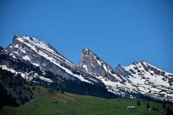 スイスのワイルドハウスで山のパノラマ 2020 — ストック写真