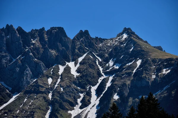 サンティアス山周辺のスイスのパノラマビュー7 2020 — ストック写真