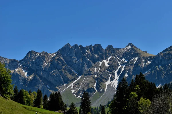 Swiss Panoramic View Area Mount Santis 2020 — Stock Photo, Image