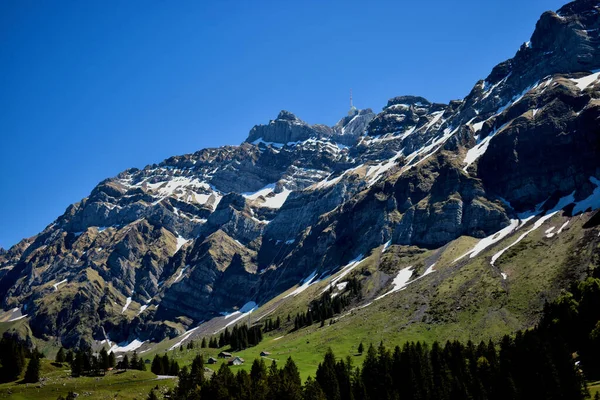 Peak Mount Saentis Switzerland 2020 — Stock Photo, Image