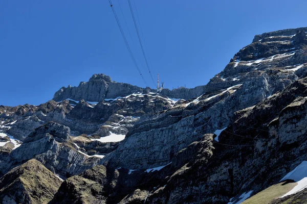 Toppen Berget Saentis Schweiz 2020 — Stockfoto