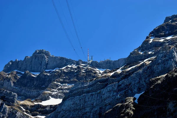 Toppen Berget Saentis Schweiz 2020 — Stockfoto