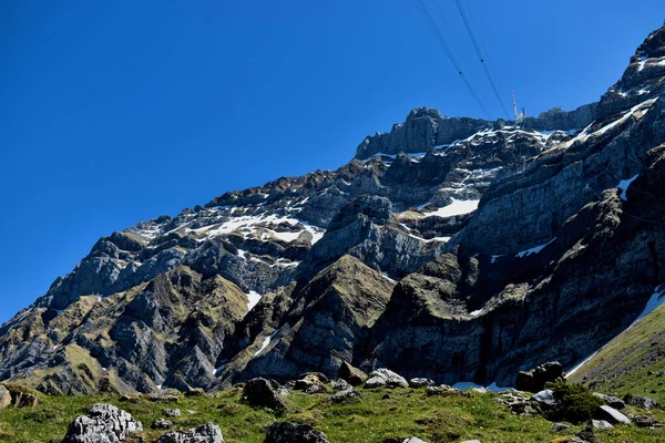 Toppen Berget Saentis Schweiz 2020 — Stockfoto