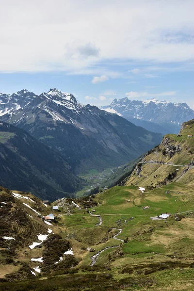 Paesaggio Montano Svizzero Attraverso Passo Del Klausenpass 2020 — Foto Stock