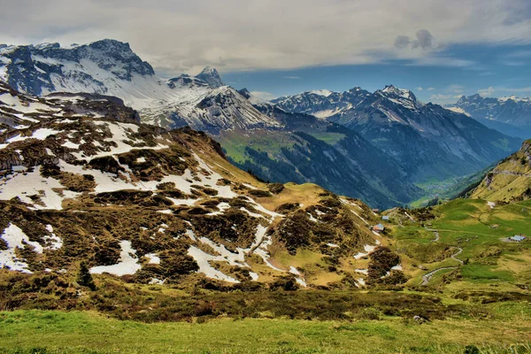 Prachtig Bergpanorama Bij Klausenpas Zwitserland 2020 — Stockfoto