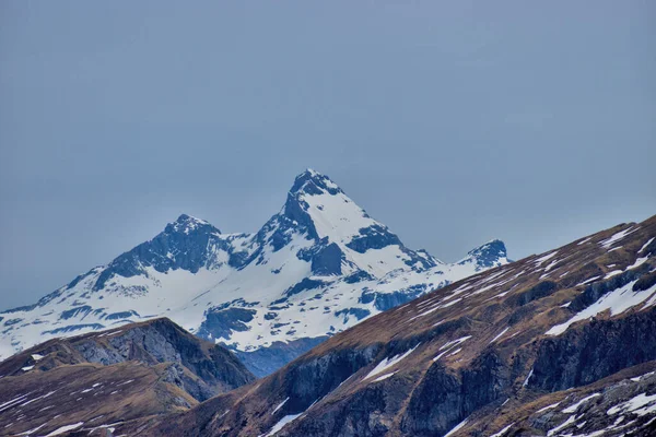 Horské Panorama Při Výletě Přes Klausenpass Švýcarsku 2020 — Stock fotografie