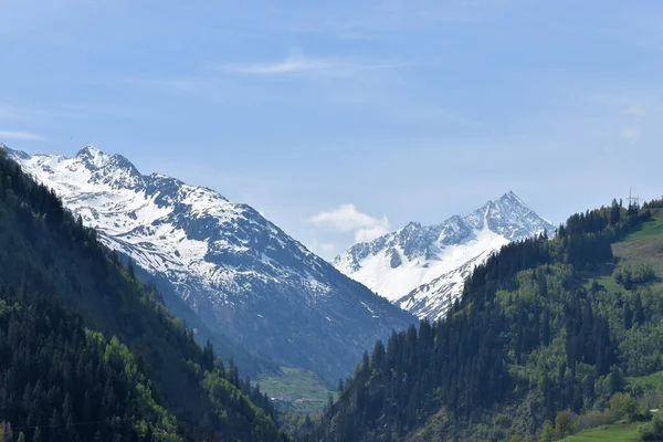 Panorama Montaña Durante Viaje Por Carretera Oberalppass Suiza 2020 —  Fotos de Stock