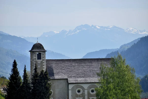Katholische Kirche Disentis Der Schweiz 2020 — Stockfoto