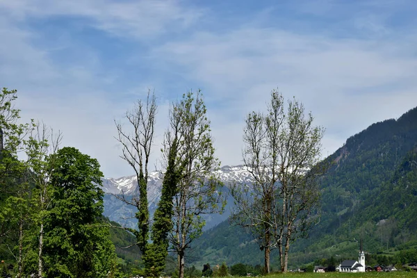Сільські Краєвиди Кантонського Гляру Швейцарії 2020 — стокове фото