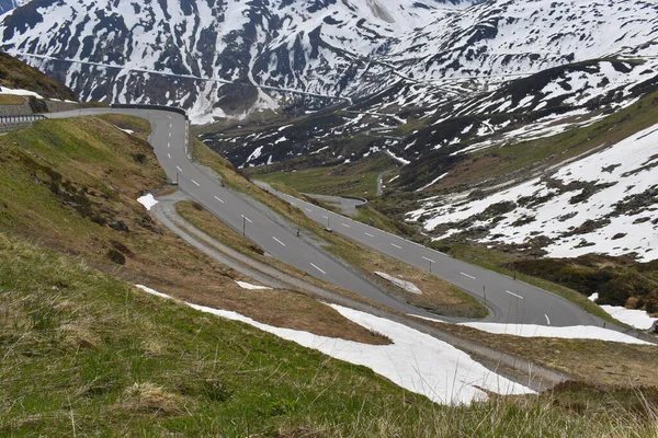 Panorama Incrível Montanha Oberalppass Suíça 2020 — Fotografia de Stock