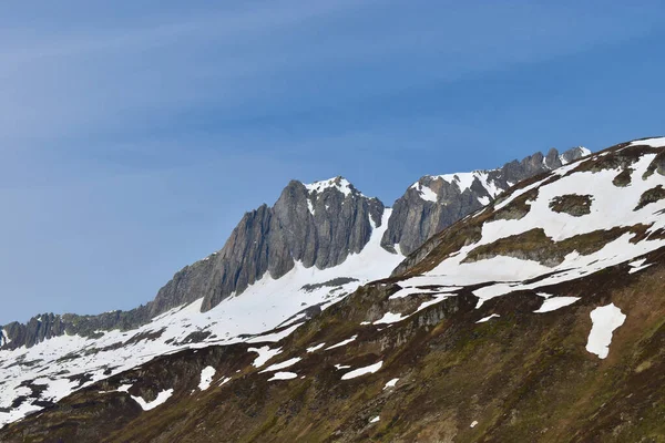 Panorama Incrível Montanha Oberalppass Suíça 2020 — Fotografia de Stock