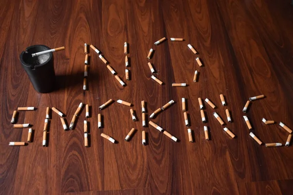 Smoking Sign Written Cigarettes — Stock Photo, Image