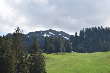 İsviçre, Flumserberg 'de 17.5.2020' de güzel bir manzara.