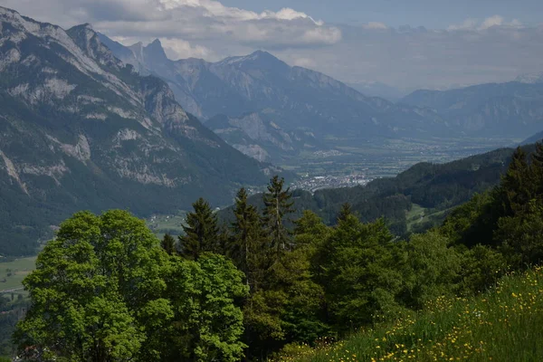 Breathtaking Mountain Scenery Flumserberg Switzerland 2020 — Stock Photo, Image