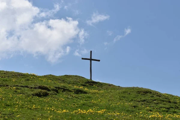 Holy Cross Hill Flumserberg Switzerland 2020 — Stock Photo, Image