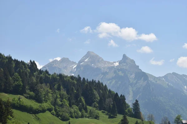 Horské Panorama Einsiedelnu Švýcarsku 2020 — Stock fotografie