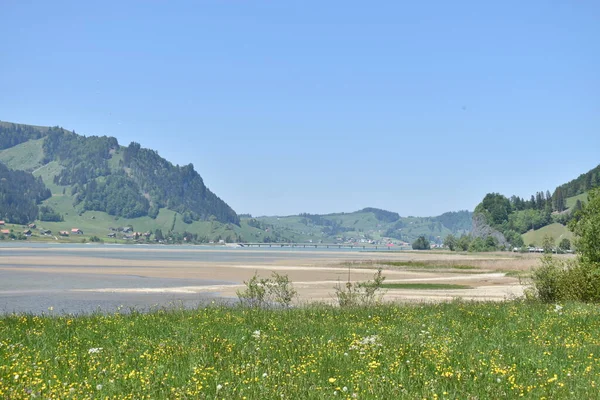 Paisagem Natural Idílica Torno Sihlsee Suíça 2020 — Fotografia de Stock