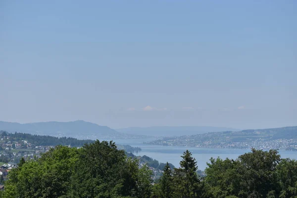 Vista Sobre Lago Zurique Suíça 2020 — Fotografia de Stock