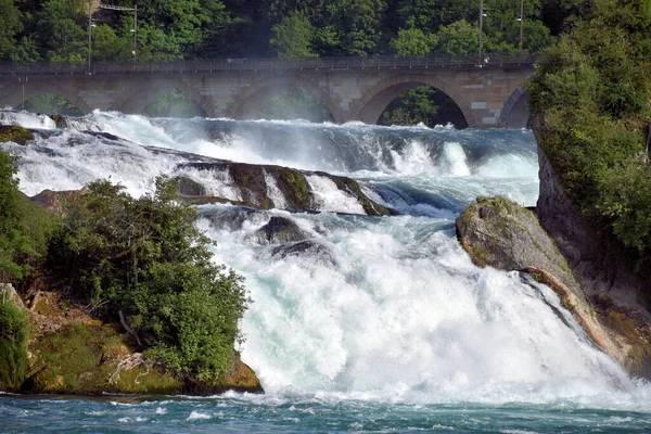 Rhine Falls Swiss Adalah Yang Tertinggi Eropa 2020 — Stok Foto