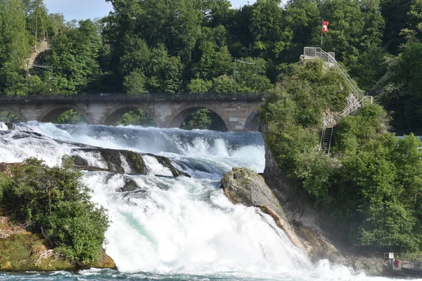 Rhine Falls Swiss Adalah Yang Tertinggi Eropa 2020 — Stok Foto