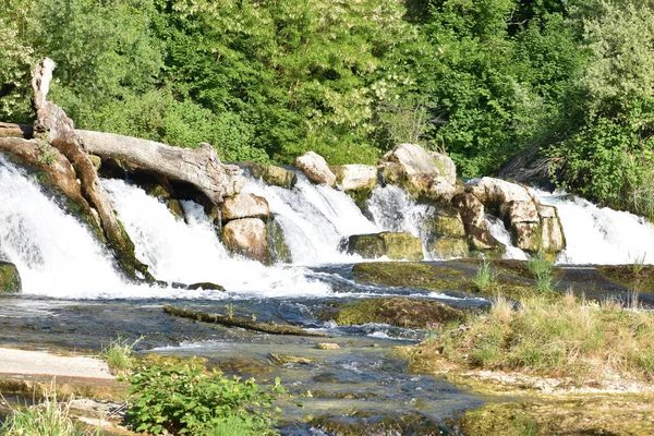 Krajina Rýna Padá Švýcarsku 2020 — Stock fotografie