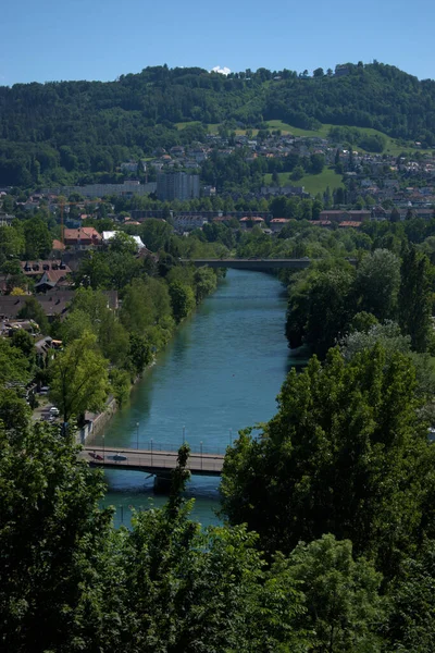 Aare Fließt Durch Bern Der Schweiz 2020 — Stockfoto