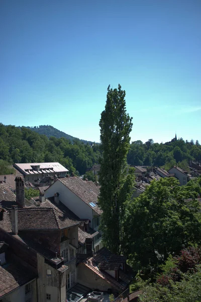 Blick Über Die Dächer Der Innenstadt Von Bern Der Schweiz — Stockfoto