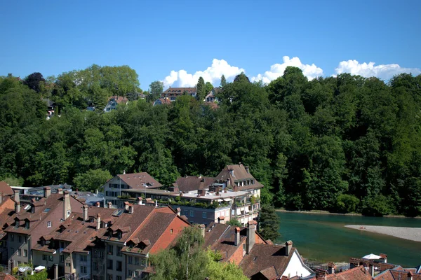 Kilátás Háztetőkre Bern Belvárosában Svájcban 2020 — Stock Fotó