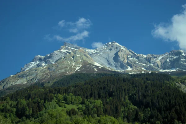 Panorama Montană Uimitoare Drumul Spre Oberalppass Elveția 2020 — Fotografie, imagine de stoc