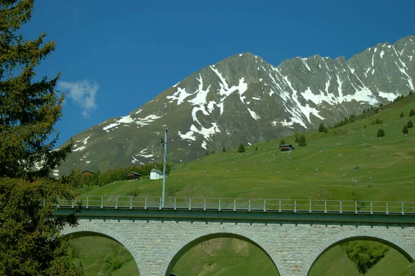 Graubuenden Sviçre Viyadük 2020 — Stok fotoğraf