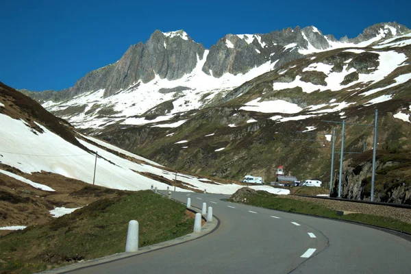 Reis Naar Oberalppass Zwitserland 2020 — Stockfoto