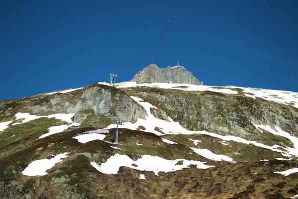 Alpesi Táj Útban Oberalppass Felé Svájcban 2020 — Stock Fotó