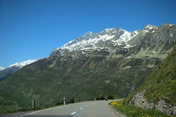 Viaje Por Carretera Oberalppass Suiza 2020 —  Fotos de Stock