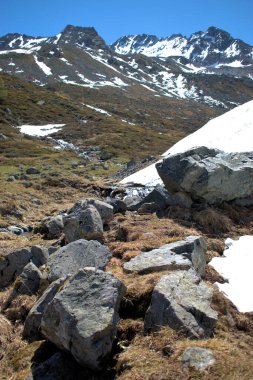 27.5.2020 İsviçre Fluelapass 'tan bir sahne.