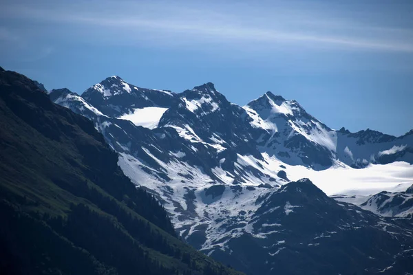 Panorama Drodze Davos Szwajcarii 2020 — Zdjęcie stockowe