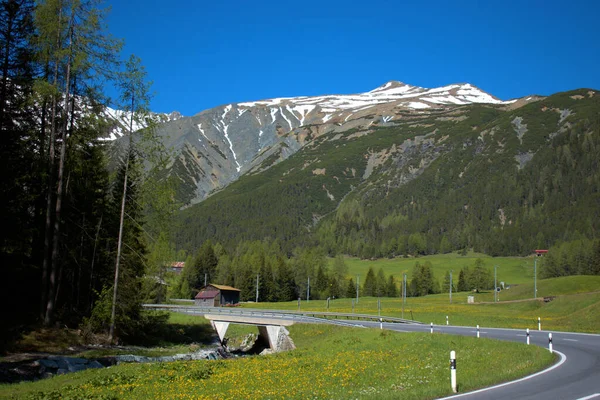 Panorama Caminho Davos Suíça 2020 — Fotografia de Stock