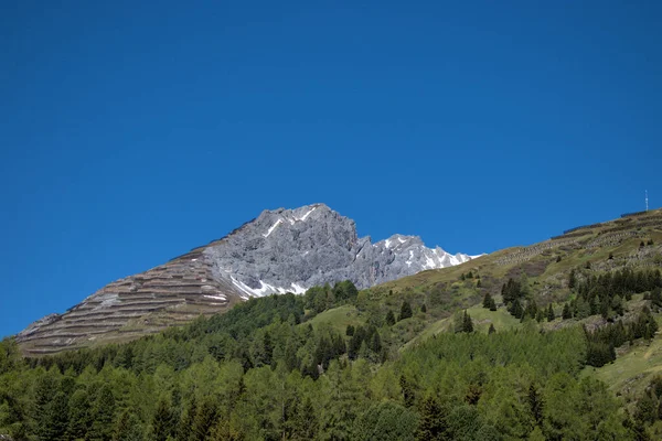 Vista Montanha Davos Suíça 2020 — Fotografia de Stock